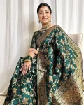 7NEW ARRIVAL LICHI SILK RICH PALLU & JACQUARD WORK SAREE WITH UNSTITCHED BLOUSE FESTIVE WEAR WHOLESALE PRICE ETHNIC GARMENT (7)