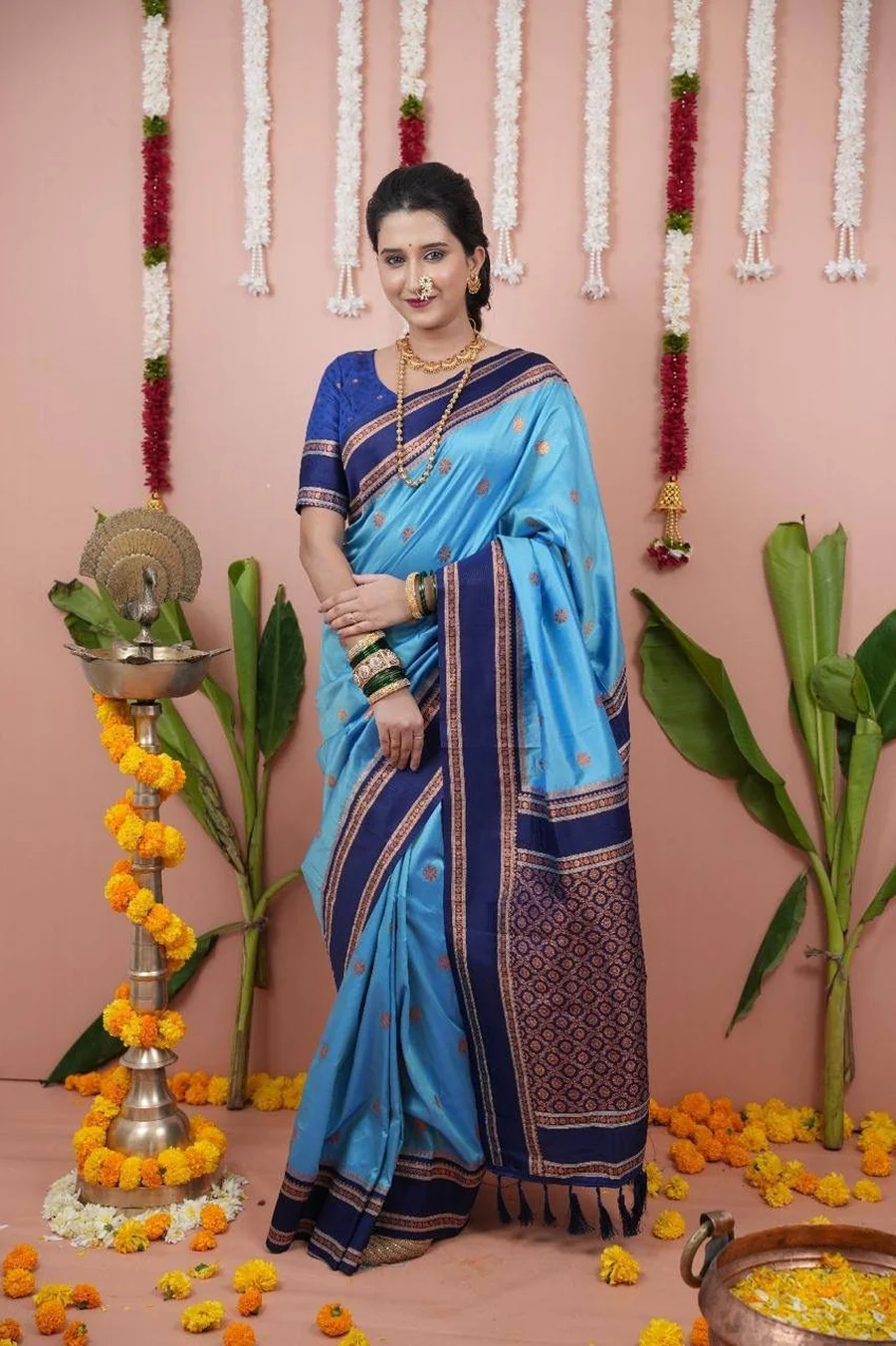 8NEW ARRIVAL TWO TONE SILK ZARI MOTIFS WITH WOVEN CONTRAST ZARI PALLU AND BORDER WORK SAREE WITH UNSTITCHED BLOUSE FESTIVE WEAR WHOLESALE PRICE ETHNIC GARMMENT (57)