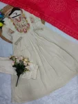 9DESIGNER CHINON SILK EMBROIDERY WORK TOP BOTTOM WITH DUPATTA FESTIVE WEAR WHOLESALE PRICE ETHNIC GARMENT (17)