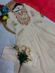 9DESIGNER CHINON SILK EMBROIDERY WORK TOP BOTTOM WITH DUPATTA FESTIVE WEAR WHOLESALE PRICE ETHNIC GARMENT (17)