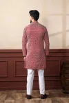 9DESIGNER KHADI SILK SEQUENCE EMBROIDERY CHIKANKARI WORK MEN’S ONLY KURTA FESTIVE WEAR WHOLESALE PRICE ETHNIC GARMENT (38)