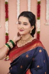 9NEW ARRIVAL TWO TONE SILK ZARI MOTIFS WITH WOVEN CONTRAST ZARI PALLU AND BORDER WORK SAREE WITH UNSTITCHED BLOUSE FESTIVE WEAR WHOLESALE PRICE ETHNIC GARMMENT (29)