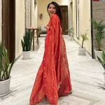 DESIGNER CHINON EMBROIDERY WORK TOP PALAZZO WITH DUPATTA FESTIVE WEAR WHOLESALE PRICE ETHNIC GARMENT (5)
