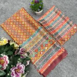 DESIGNER CHINON SILK DIGITAL PRINT WITH BEAUTIFUL MIRROR HANDWORK SAREE WITH UNSTITCHED BLOUSE PARTY WEAR WHOLESALE PRICE ETHNIC GARMENT (2)