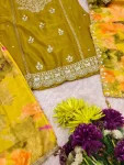 DESIGNER CHINON SILK EMBROIDERY SEQUENCE WORK TOP PALAZZO WITH DUPATTA FESTIVE WEAR WHOLESALE PRICE ETHNIC GARMENT (3)