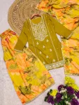 DESIGNER CHINON SILK EMBROIDERY SEQUENCE WORK TOP PALAZZO WITH DUPATTA FESTIVE WEAR WHOLESALE PRICE ETHNIC GARMENT (3)