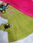 DESIGNER CHINON SILK EMBROIDERY WORK TOP BOTTOM WITH DUPATTA FESTIVE WEAR WHOLESALE PRICE ETHNIC GARMENT (7)