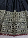 DESIGNER CHINON THREAD WITH SEQUENCE LACE BORDER WORK GOWN BOTTOM WITH DUPATTA WEDDING WEAR WHOLESALE PRICE ETHNIC GARMENT (5)