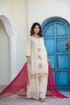 DESIGNER COSMOS SHIMMER ZARDOSI BEADS WORK TOP PALAZZO WITH DUPATTA FESTIVE WEAR WHOLESALE PRICE ETHNIC GARMENT (5)