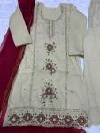 DESIGNER COSMOS SHIMMER ZARDOSI BEADS WORK TOP PALAZZO WITH DUPATTA FESTIVE WEAR WHOLESALE PRICE ETHNIC GARMENT (2)