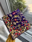 DESIGNER CRUSH SILK LUCKNOWI EMBROIDERY WORK SAREE WITH UNSTITCHED BLOUSE WEDDING WEAR WHOLESALE PRICE ETHNIC GARMENT (4)