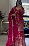 DESIGNER FENDY CRUSH SILK SEQUENCE EMBROIDERY WORK TOP SHARARA WITH DUPATTA FESTIVE WEAR WHOLESALE PRICE ETHNIC GARMENT (3)