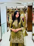 DESIGNER FENDY EMBROIDERY 5 MM SEQUENCE ,HAND WORK MOTI, MIRROR WORK TOP PALAZZO WITH DUPATTA FESTIVE WEAR WHOLESALE PRICE ETHNIC GARMENT (5)