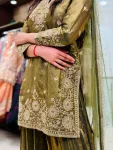 DESIGNER FENDY EMBROIDERY 5 MM SEQUENCE ,HAND WORK MOTI, MIRROR WORK TOP PALAZZO WITH DUPATTA FESTIVE WEAR WHOLESALE PRICE ETHNIC GARMENT (5)