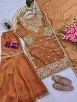 DESIGNER FENDY SILK EMBROIDERY CODING SEQUENCE WORK TOP SHARARA WITH DUPATTA WEDDING WEAR WHOLESALE PRICE ETHNIC GARMENT (5)