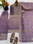 DESIGNER FENDY SILK EMBROIDERY SEQUENCE WORK WITH HAND DIAMOND WORK TOP PALAZZO WITH DUPATTA WEDDING WEAR WHOLESALE PRICE ETHNIC GARMENT (3)