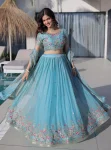 DESIGNER FENDY SILK MULTI THREAD EMBROIDERY WORK LEHENGA CHOLI WITH DUPATTA WEDDING WEAR WHOLESALE PRICE ETHNIC GARMENT (2)