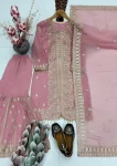 DESIGNER GEORGETTE CHAIN SEQUENCE WORK WITH LATKAN AND LACE BORDER WORK TOP PALAZZO WITH DUPATTA FESTIVE WEAR WHOLESALE PRICE ETHNIC GARMENT (6)