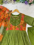 DESIGNER GEORGETTE DIGITAL PRINT AND HANDWORK GOWN BOTTOM WITH DUPATTA FESTIVE WEAR WHOLESALE PRICE ETHNIC GARMENT (2)