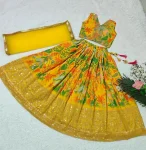 DESIGNER GEORGETTE DIGITAL PRINT & SEQUENCE EMBROIDERY WORK KID’S LEHENGA CHOLI WITH DUPATTA FESTIVE WEAR WHOLESALE PRICE ETHNIC GARMENT (2)
