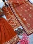 DESIGNER GEORGETTE EMBROIDERY SEQUENCE WITH RIVET MOTI WORK TOP PALAZZO WITH DUPATTA FESTIVE WEAR WHOLESALE PRICE ETHNIC GARMENT (4)