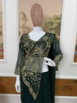 DESIGNER GEORGETTE EMBROIDERY THREAD & SEMI BEADS WORK READY TO WEAR WHOLESALE PRICE ETHNIC GARMENT (13)