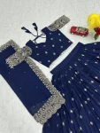 DESIGNER GEORGETTE EMBROIDERY THREAD WORK LEHENGA CHOLI WITH DUPATTA WEDDING WEAR WHOLESALE PRICE ETHNIC GARMENT (4)