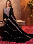 DESIGNER GEORGETTE EMBROIDERY THREADS & SEQUENCE WORK TOP SHARARA WITH DUPATTA FESTIVE WEAR WHOLESALE PRICE ETHNIC GARMENT (7)