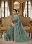 DESIGNER GEORGETTE SEQUENCE EMBROIDERY CONTRAST PALLU WORK SAREE WITH DUPATTA WEDDING WEAR WHOLESALE PRICE ETHNIC GARMENT (12)
