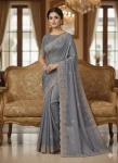 DESIGNER GEORGETTE SEQUENCE EMBROIDERY CONTRAST PALLU WORK SAREE WITH DUPATTA WEDDING WEAR WHOLESALE PRICE ETHNIC GARMENT (3)