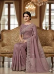 DESIGNER GEORGETTE SEQUENCE EMBROIDERY CONTRAST PALLU WORK SAREE WITH DUPATTA WEDDING WEAR WHOLESALE PRICE ETHNIC GARMENT (7)