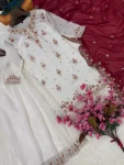 DESIGNER GEORGETTE SEQUENCE, THREAD & ZARI EMBROIDERY WORK TOP PALAZZO WITH DUPATTA FESTIVE WEAR WHOLESALE PRICE ETHNIC GARMENT (8)