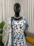 DESIGNER GEORGETTE THREAD WITH SEQUENCE WORK GOWN BOTTOM WITH DUPATTA FESTIVE WEAR WHOLESALE PRICE ETHNIC GARMENT (2)