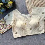 DESIGNER KHADI COTTON EMBROIDERY WORK STITCHED BLOUSE FESTIVE WEAR WHOLESALE PRICE ETHNIC GARMENT (1)