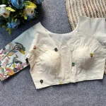 DESIGNER KHADI COTTON EMBROIDERY WORK STITCHED BLOUSE FESTIVE WEAR WHOLESALE PRICE ETHNIC GARMENT (3)