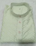 DESIGNER KHADI SILK SEQUENCE EMBROIDERY CHIKANKARI WORK MEN’S ONLY KURTA FESTIVE WEAR WHOLESALE PRICE ETHNIC GARMENT (36)
