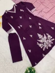 DESIGNER MUSLIN EMBROIDERY DORI WORK TOP BOTTOM WITH DUPATTA FESTIVE WEAR WHOLESALE PRICE ETHNIC GARMENT (5)