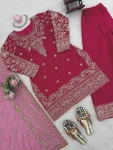 DESIGNER NATURAL CREPE THREAD WITH SEQUENCE AND CODING DORI WITH READYMADE LACE BORDER WORK TOP PATIYALA WITH DUPATTA FESTIVE WEAR WHOLESALE PRICE ETHNIC GARMENT (3)