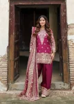 DESIGNER NATURAL CREPE THREAD WITH SEQUENCE AND CODING DORI WITH READYMADE LACE BORDER WORK TOP PATIYALA WITH DUPATTA PINK