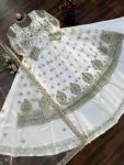 DESIGNER NET THREAD & SEQUENCE WORK GOWN LEHENGA WITH DUPATTA WEDDING WEAR WHOLESALE PRICE ETHNIC GARMENT (3)