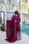 DESIGNER RANGOLI CRUSH SEQUENCE MULTI EMBROIDERY WORK GOWN WITH DUPATTA FESTIVE WEAR WHOLESALE PRICE ETHNIC GARMENT (6)