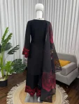 DESIGNER RAYON COTTON THREAD WORK TOP PALAZZO WITH DUPATTA CASUAL WEAR WHOLESALE PRICE ETHNIC GARMENT (2)