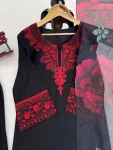 DESIGNER RAYON COTTON THREAD WORK TOP PALAZZO WITH DUPATTA CASUAL WEAR WHOLESALE PRICE ETHNIC GARMENT (2)