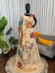 DESIGNER TABBY ORGANZA SILK BRUSH PRINT WITH INTRICATE SEQUENCE WORK TOP PALAZZO WITH DUPATTA FESTIVE WEAR WHOLESALE PRICE ETHNIC GARMENT (16)