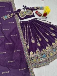 DESIGNER VICHITRA EMBROIDERY CODING SEQUENCE & THREAD WORK LEHENGA CHOLI WITH DUPATTA WEDDING WEAR WHOLESALE PRICE ETHNIC GARMENT (5)