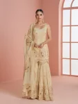 DESIGNER VICHITRA SILK EMBROIDERY SEQUENCE + CODING WORK TOP SHARARA WITH DUPATTA WEDDING WEAR WHOLESALE PRICE EHNIC GARMENT (1)