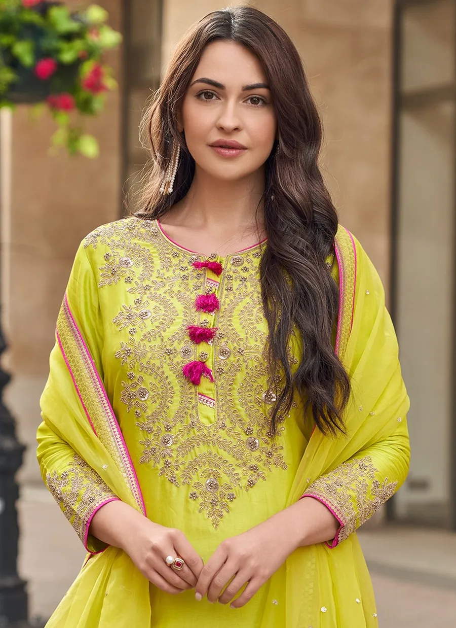 DESIGNER VICHITRA SILK EMBROIDERY SEQUENCE WORK TOP SHARARA WITH DUPATTA FESTIVE WEAR WHOLESALE PRICE ETHNIC GARMENT (3)