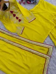 DESIGNER VICHITRA SILK EMBROIDERY SEQUENCE WORK TOP SHARARA WITH DUPATTA FESTIVE WEAR WHOLESALE PRICE ETHNIC GARMENT (1)