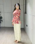FANCY CAMBRIC COTTON PRINTED WITH FOIL WORK AND BACK SIDE DORI WORK TOP PALAZZO SET DAILY WEAR WHOLESALE PRICE ETHNIC GARMENT (6)