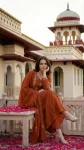 FANCY CHANDERI SILK EMBROIDERY WORK TOP BOTTOM WITH DUPATTA FESTIVE WEAR WHOLESALE PRICE ETHNIC GARMENT (7)